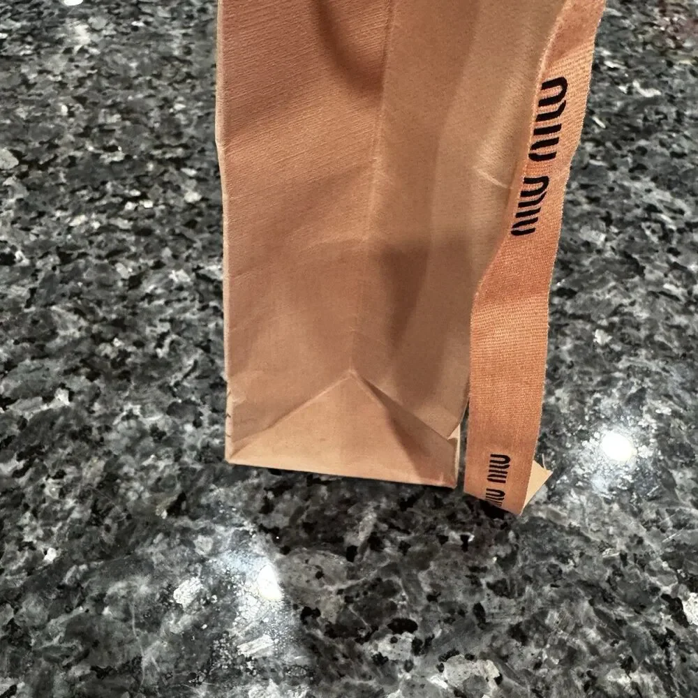 Miu Miu Shopping Tote Ribbon Pink Empty Paper Gift Bag 10 x 6.5 x 3.5